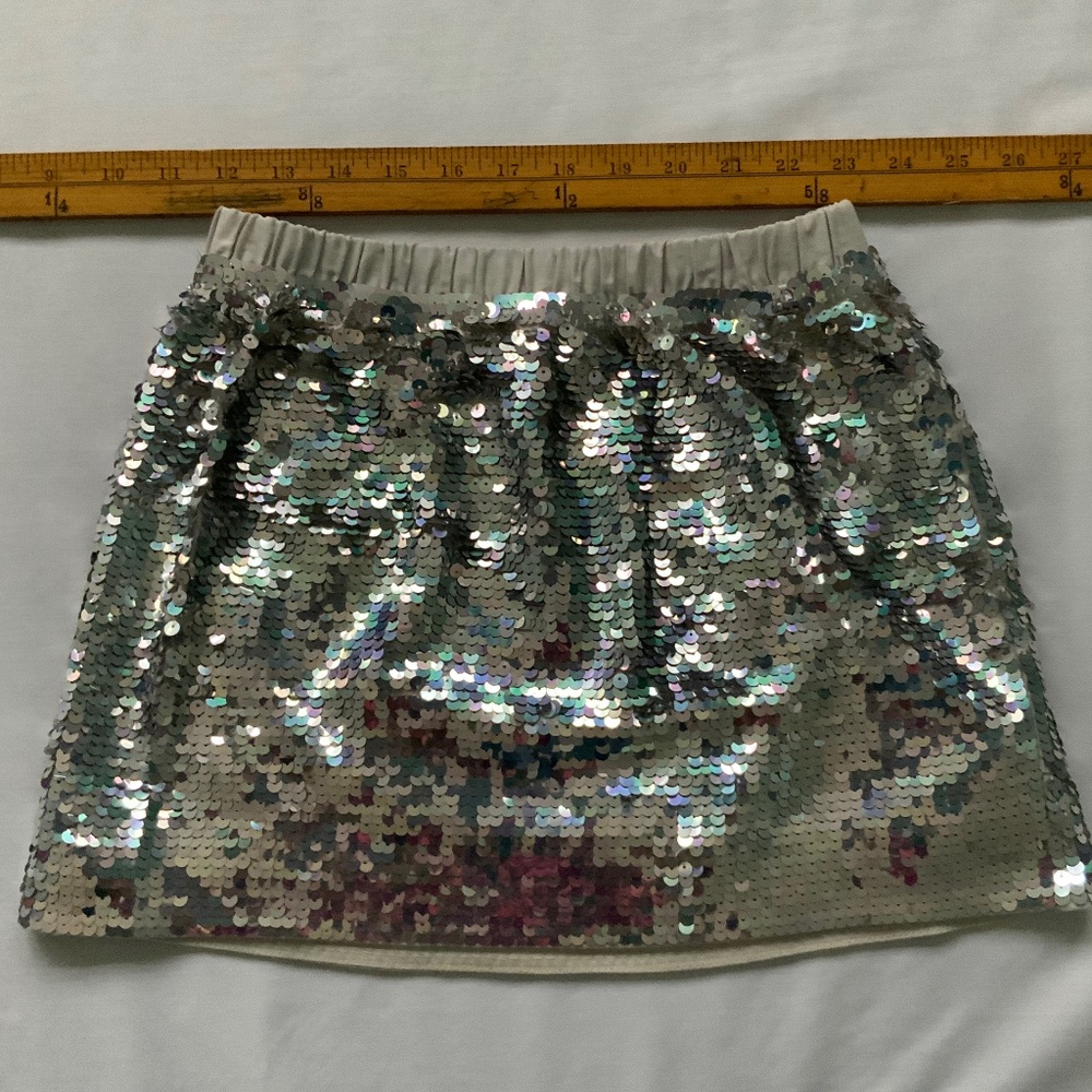 Silver sequin sparkle skirt